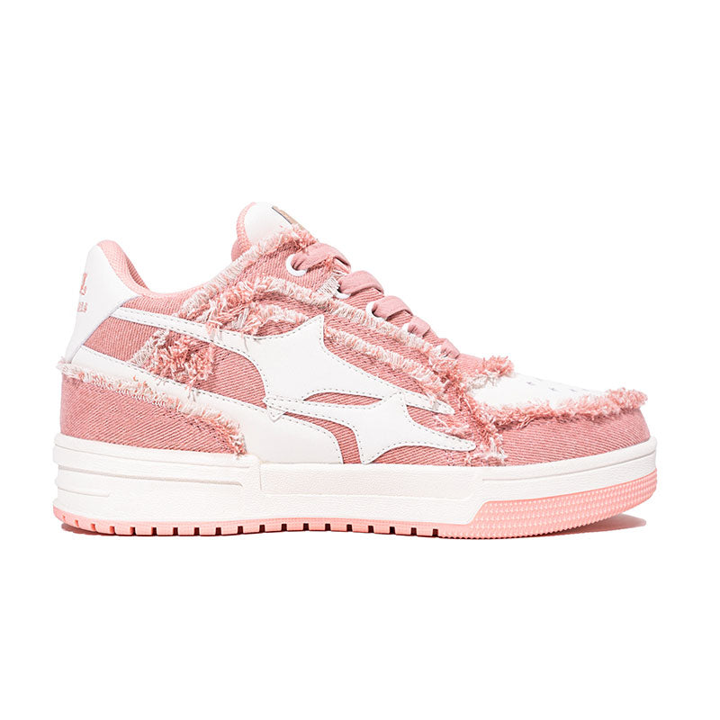 Killwinner Pink Retro Denim Casual Sneakers