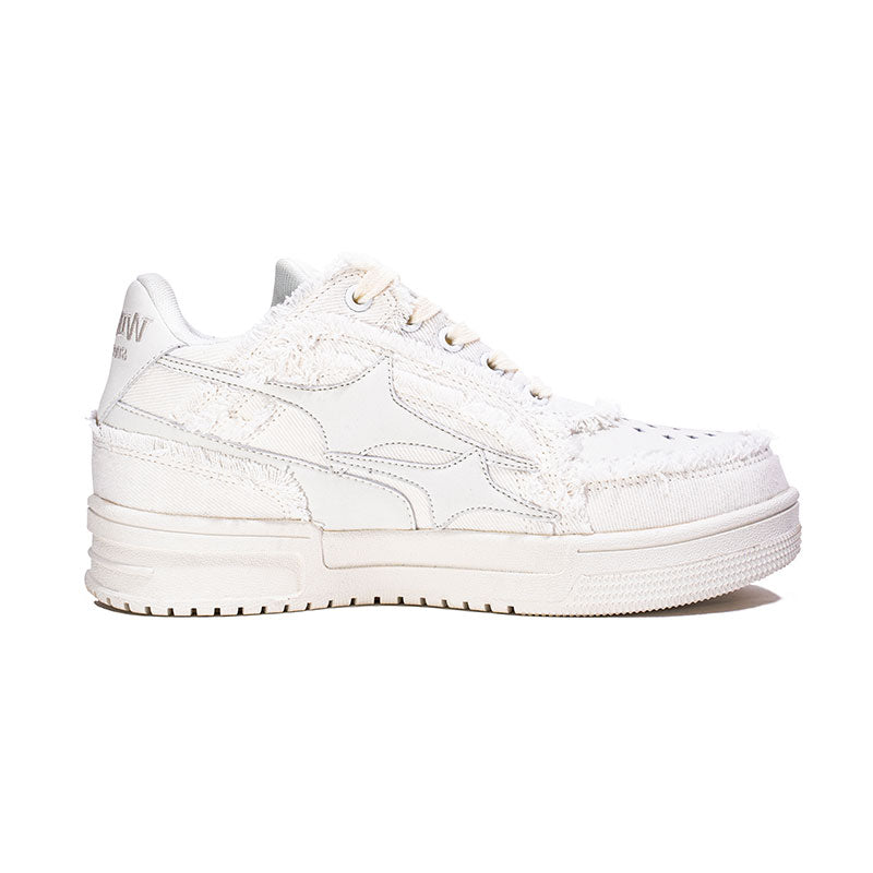 Killwinner White Unisex Blank Denim Sneakers