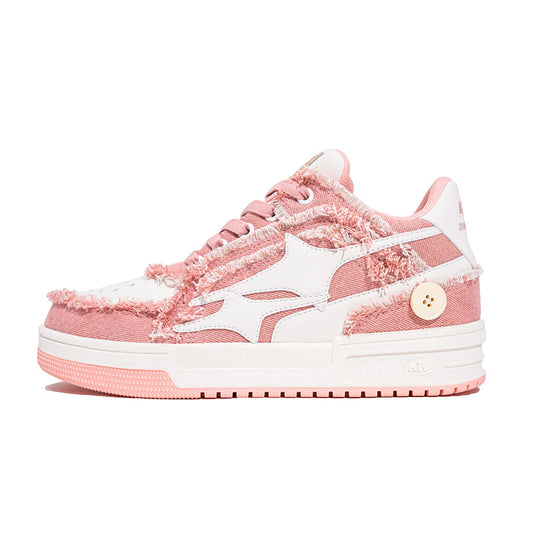 Killwinner Pink Retro Denim Casual Sneakers