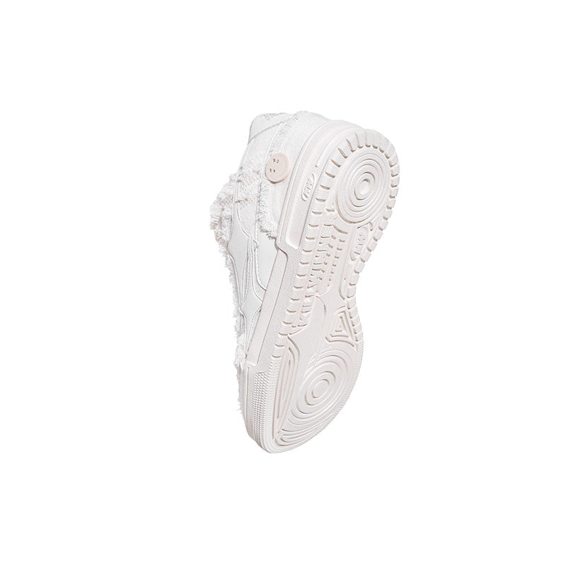 Killwinner White Unisex Blank Denim Sneakers